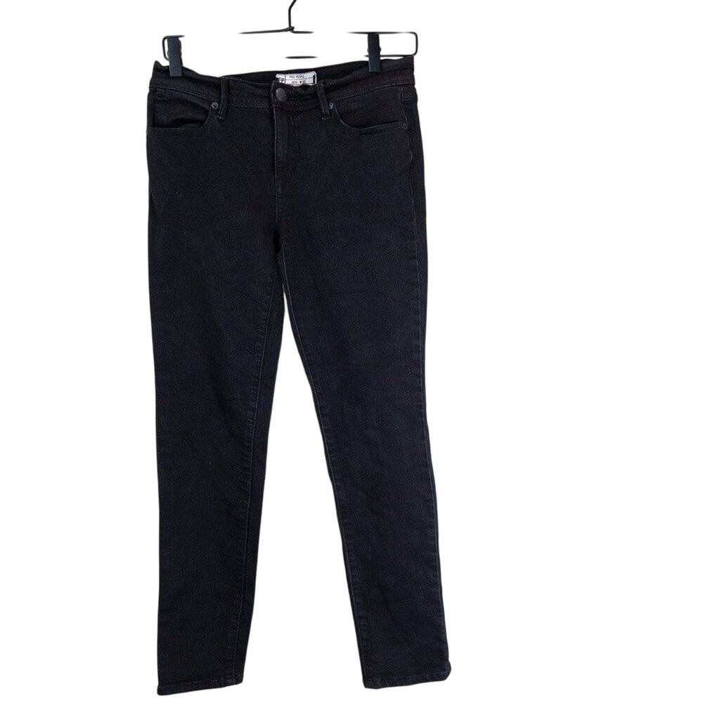 Free People Black Ankle Skinny Jeans Size 27
